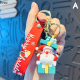 PPBE พวงกุญแจตุ๊กตาหิมะรูปการ์ตูนซานตาคลอสกวางเอลก์ตกแต่งคริสต์มาสกระเป๋าเป้สะพายหลังรถยนต์แขวนของขวัญ