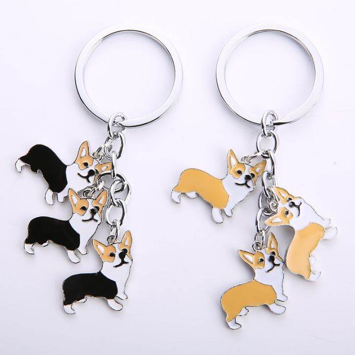 new-cute-welsh-corgi-dog-key-chain-for-women-handbag-pendant-keychain-key-ring-man-car-key-holder-charm-jewelry-i-love-dog-gifts-key-chains