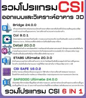 รวมโปรแกรม CSI 6 IN 1 โปรแกรมวิศวกรรมออกแบบโครงสร้าง ออกแบบและวิเคราะห์อาคาร 3D