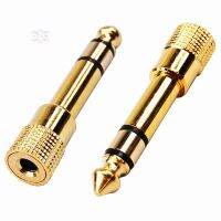 3.5mm Socket to 6.5mm Jack Plug Audio Stereo Adaptor Gold Premium Quality 6.5mm 14 inch Headphone Adapter SG