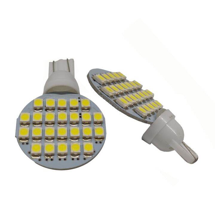 1ชิ้น-t10-194-168-w5w-1210-3528-24-led-24smd-12โวลต์-dc-อบอุ่นสีขาวเย็นสีขาวอัตโนมัติหลอดไฟแทนที่ไฟสปอตไลสองขาหลอดไฟ-led