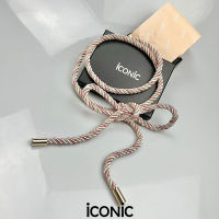 iCONiC LUXURIOUS ROPE BELT #9103 เข็มขัดผญ เชือกหรู สีพาสเทล ประดับ โลหะสีทอง ยาว180cm. หนา10mm. เข็มขัดเชือก เข็มขัดแฟชั่น เข็มขัดออกงาน เข็มขัดทำงาน