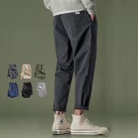 CODhan14416 Seluar Lelaki Men Pants Casual Long Pants Korean Ankle Pants Summer Slim Fit Trousers Black Pants with Back Pocket