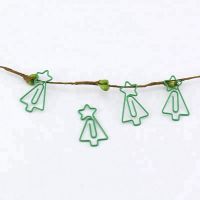 【jw】☽  free shipping 15pcs/lots green tree shaped paper clip H0227