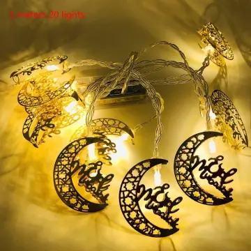 20 LED Moon Ramadan String Lights, Islamic Castle Lights Ramadan  Decorations, Battery Powered, for Indoor, Outdoor, Party, Tree, Garden,  Eid, Islamic