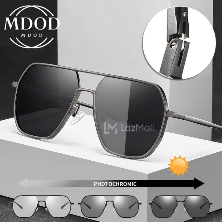 Mdod Photochromic Sunglasses For Men Polarized Shades Uv400 High