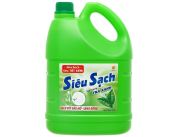 Nước rửa chén Lix siêu sạch hương Trà Xanh can 3.6KG - sạch bóng vết dầu mỡ