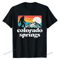 Colorado Springs R Bigfoot Mountains เสื้อยืดผ้าฝ้ายผู้ชาย T เสื้อตลกเสื้อยี่ห้อกลุ่มคุณภาพสูง T-Shirt