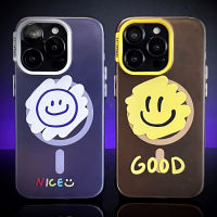 Case iphone 【Four corners are fall-proof/Acrylic hard case/smiley】compatible for iPhone 11 12 13 14 pro max case