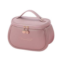 TEMELO Tas Kosmetik เครื่องสำอางกันน้ำ Tas Kosmetik เครื่องสำอางสำหรับเดินทาง Tas Kosmetik พร้อมตัวอักษรสีทองเหมาะสำหรับอุปกรณ์อาบน้ำขณะเดินทางความจุขนาดใหญ่กระเป๋าแต่งหน้าอเนกประสงค์