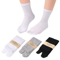 【Sock shop】6ชิ้นญี่ปุ่นผู้ชายและผู้หญิงฤดูร้อนไฟเบอร์สองนิ้วถุงเท้าสีดำกิโมโนปัดพลิกรองเท้าแยกนินจาสีขาว Tabi ถุงเท้านิ้วเท้า