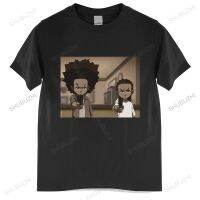 【ระบาย อากาศ】 Boondocks Huey และ Riley พิมพ์เสื้อยืดฤดูร้อนบุรุษแฟชั่นฮาราจูกุผ้าฝ้ายแท้เสื้อยืดแบรนด์ย้อนยุคแขนสั้น