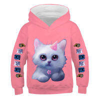 4-14T Animal Print Girls Boys Cat Sweatshirts for Winter Spring Toddler Cotton Tops Fashion Sport Children Animal Cute Hoodies