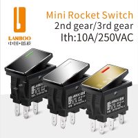 LANBOO 1409 10Amp High Current Rocker Switch ON-OFF-ON 3Position 6Pin KCD1 With Red/Green Light 12V24V220V250V