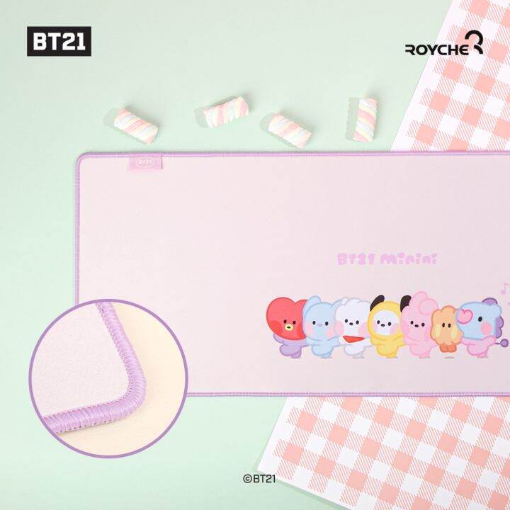 bt21-เป็นทางการ-bt21-minini-แป้นพิมพ์-แผ่นรองเมาส์-long-mouse-pad