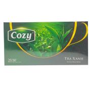 Trà túi lọc cozy hương trà xanh 50g 25 gói x 2g pha trà, trà sữa