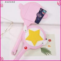 XUESHE น่ารักน่ารักๆ กระเป๋าบัตรไม้กายสิทธิ์ดาว อะนิเมะ หนังพียู เคสป้องกันป้องกัน ที่มีคุณภาพสูง มีปีก ฝาปิดการ์ด บัตรรถไฟใต้ดินรถบัส