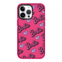 《KIKI》*With packaging* Original glitter CASE.TIFY Barbie Cute Phone Case for iphone 14 14pro 14promax 11 12 12ProMax 13promax 13 case High-end shockproof hard case Cartoon pattern Official New Design Luxury Style Pink