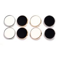 10pcs 11.5/15/20/25mm Decorative Buttons for Clothing Fashion Metal Black Small Buttons for Shirt DIY Sewing Buttons for Clothes Haberdashery