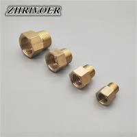 Copper M/F 1/8" 1/4" 3/8" 1/2" 3/4" BSP Male to Female Thread Brass Pipe Fitting Coupler Adapter Hex Pipe Connector Water Gas Pipe Fittings Accessorie