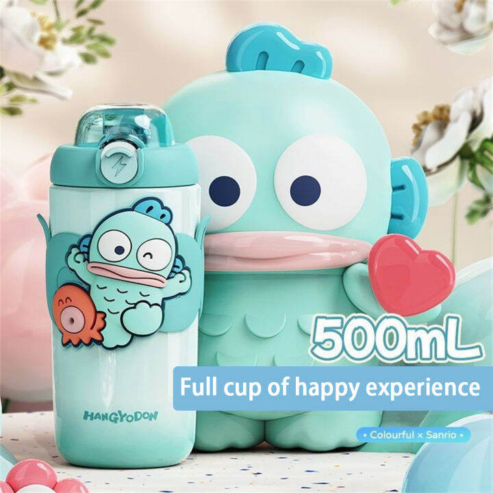 favormax-500มล-ชุดฟองถ้วยน้ำร้อนสีสันสดใส-sanrio-316พกพาสะดวกน่ารักฟางสแตนเลสสตีลลายการ์ตูนนักเรียนแก้วแบบมีหลอดถ้วยน้ำ