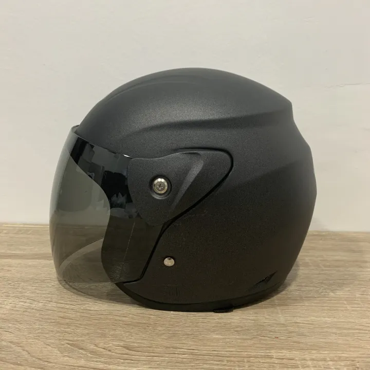 Helm Evo Solid Abuabu Doff Half Face Nouvo Helem SNI Helmet Dewasa