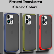 Ốp Giáp Mờ Màu Sắc Cổ Điển Cho iPhone 14 13 12 11 Pro Max XR X XS 7 8 Plus