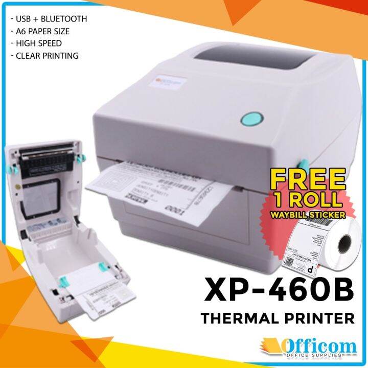 XP460B USB BLUETOOTH Thermal Printer A6 with FREE 1 Roll
