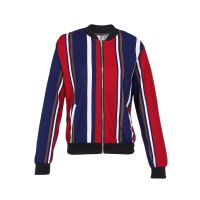 Autumn Winter New Women Jacket Plus Size Stitching Color Stripe Baseball Uniform Zipper Cardigan Ladies Elegant Streetwear Elegant Coat