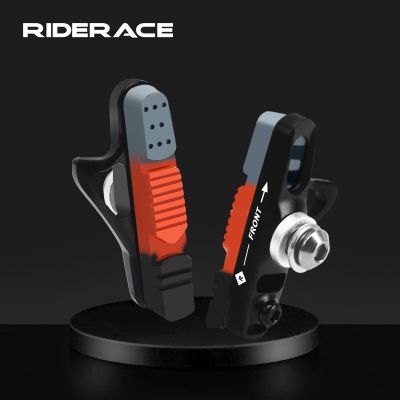 RIDERACE Road Bike Brake pads For Rim C Brake CNC Bicycle Braking V-Brake Holder Shoes Rubber Block Durable Cycling Accessories