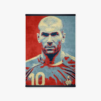 Portrait Home Decoration Picture Zizou Football Star Zinedine Zidane Poster Canvas Wall Art Print Painting Wood Frame Room Decor