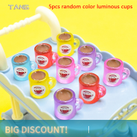 ?【Lowest price】TANG ถ้วยกาแฟขนาดเล็กเรืองแสง5ชิ้นเครื่องประดับถ้วยเรซินการ์ตูนเครื่องประดับตกแต่งรถไมโคร DIY