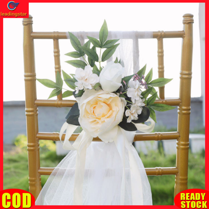 leadingstar-rc-authentic-peony-rose-chair-back-flower-with-leaves-ribbons-pew-decorations-for-weddings-church-ceremony-party-chair-decor