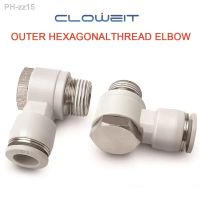 Pneumatic Trachea PH External Hexagonal Thread Right-Angle Elbow 4-m5 6-01 8-02 10-03 External Teeth Fast Connector