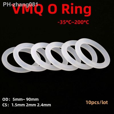 【DT】hot！ 10Pcs VMQ Silicone Gasket Thickness 1.5/2/2.4mm 5mm  90mm Food Grade Washer Rubber Insulate O