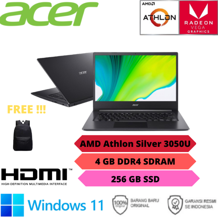 LAPTOP ACER ASPIRE 3 SLIM A314 - 22 - R0BT AMD ATHLON SILVER 3050U RAM ...