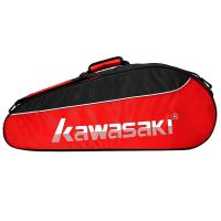 Kawasaki Sports Badminton Bags (for 3 Rackets) Single Shoulder Racquet Bags Unisex Tennis Bag Portable Sports Bag KBB-8308