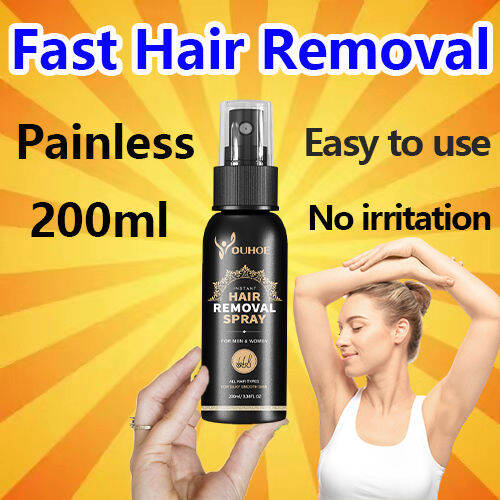 OUHOE Painless Hair Removal Spray 200ml for Whole Body, Arms, Thighs
