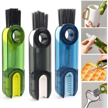 3 In 1 Bottle Gap Cleaner Brush Rotatable Multi-Functional Silicone Cup  Brush Creative Bottle Cleaning Brush Kitchen Accessories