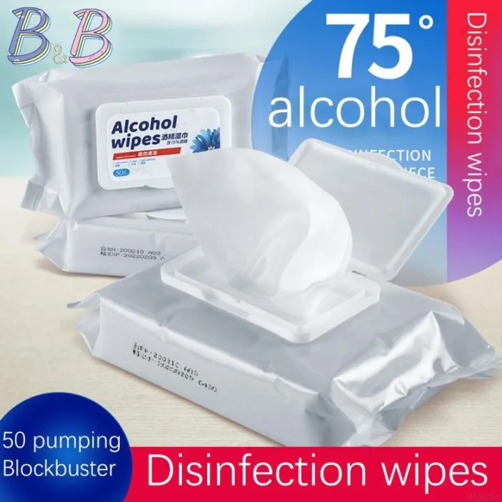 B&B 75 Disinfecting Ethanol Wipes Disposable Hand Wipes Cleaning
