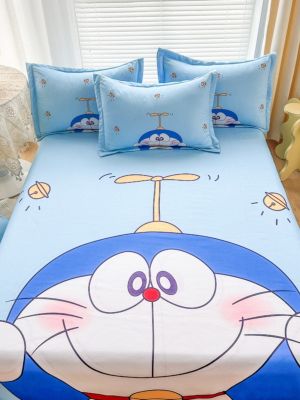 【Ready】🌈 fat man jgle cat bed sheet one piece ildren cartoon boy student dor boy quilt sgle 1.5m 1.8