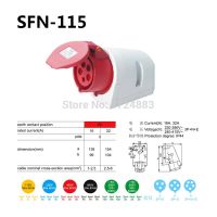 ขั้วต่อ3ขั้ว16A SFN-115ซ็อกเก็ตหญิงอุตสาหกรรมกันน้ำได้ IP44 3 P + N + E