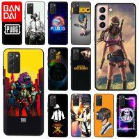 【ใหม่】สำหรับ Samsung Galaxy S22 5G S21 Ultra S20 FE S10 E Plus S9 S8 S7 A91การ์ตูน PUBG เกมสีดำซิลิโคน Fundas