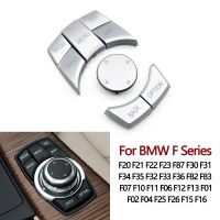 Idrive ปุ่มควบคุมมัลติมีเดียรถสีเงินปกสำหรับ BMW 1 2 3 4 5 6 7 X3 X4 X5 X6 F20 F22 F30 F34 F36 F10 F02 F06 F15 F25