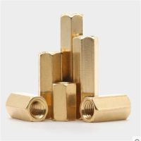 2-50 Buah Hex Perempuan untuk Perempuan M2 M2.5 M3 M4 M5 M6 Kuningan Standoff Spacer Heksagonal Stud Spacer Pilar Berongga