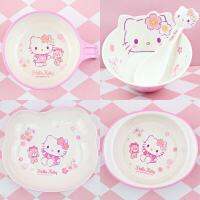 เอฟเซด✨การ์ตูนน่ารัก✨Sanrio ชุดอุปกรณ์บนโต๊ะอาหาร Kuromi Mylody KT BPA Free ครัวเรือนชามใส่อาหารสำหรับสัตว์เลี้ยงเด็ก