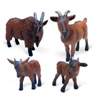 [COD] farm pasture livestock goat model cub solid brown children early education cognitive ornaments