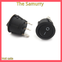 Samurry ✨Hot Sale✨ Car ใหม่10pcs MINI round Black 3 PIN swen ON-OFF Rocker Switch SNAP-IN