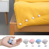 4pcs/8pcs Non-Slip Mushroom Bed Sheet Clips Quilt Cover Fix Holder Fix Buckle Sheet Clips Household Macaron Color Quilt Blanket Bedding Accessories