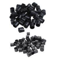 90 Pcs Black Rubber PVC Flexible Round End Cap Foot Cover, 40 Pcs 10Mm &amp; 50 Pcs 12Mm